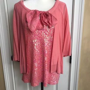 NWT DKNY Sequin Sweater Set